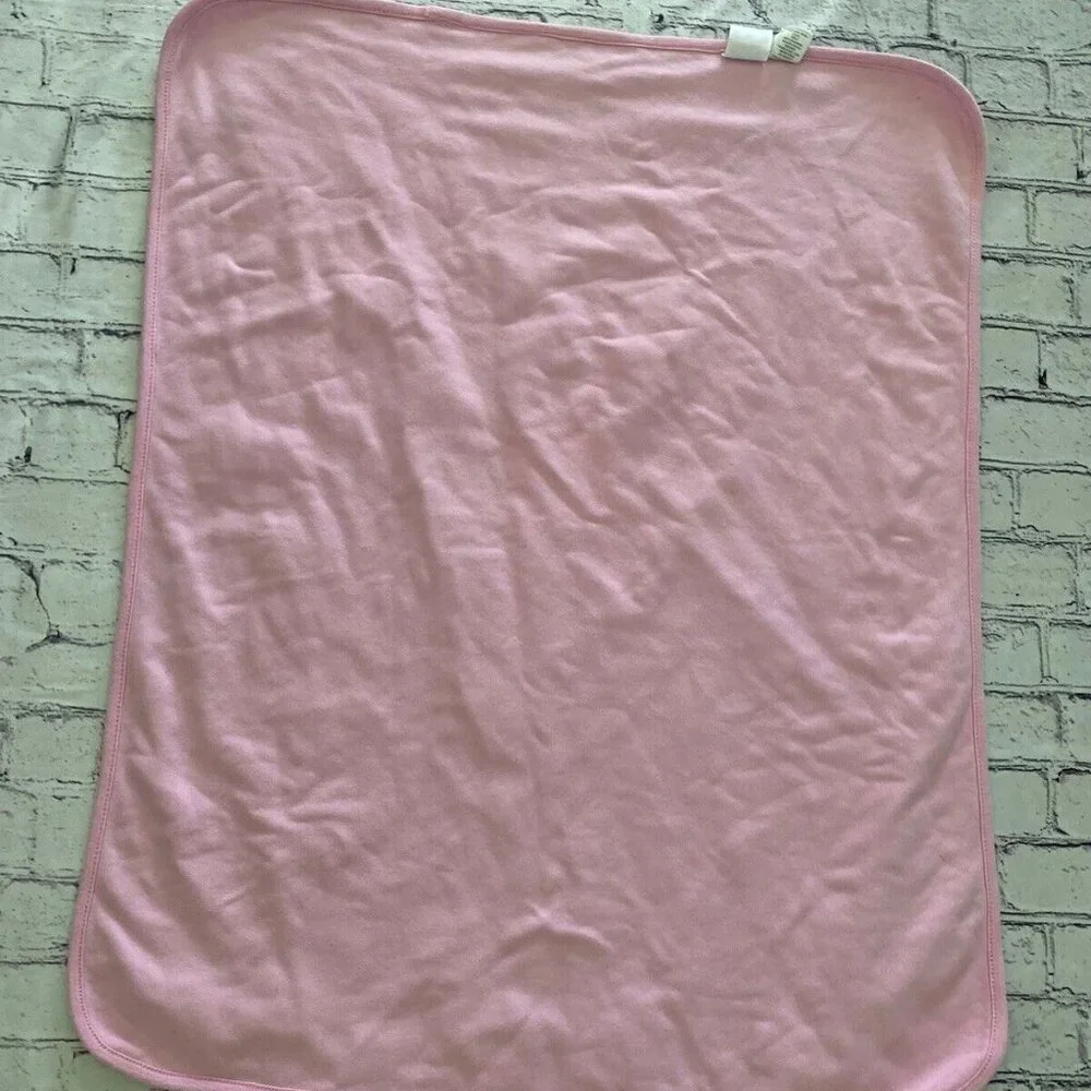 Starting Out Pink White ABC Toile Baby Girl Blanket Lovey Cotton 24